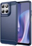 Selected by GSMpunt.nl Motorola Geborsteld TPU Hoesje Geschikt voor Motorola Moto G57 Power - Beschermhoes - Back Cover - Case Flexibel TPU - Stijlvol Carbon - Dun - Blauw