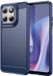 Selected by GSMpunt.nl Motorola Geborsteld TPU Hoesje Geschikt voor Motorola Moto G57 Power - Beschermhoes - Back Cover - Case Flexibel TPU - Stijlvol Carbon - Dun - Blauw