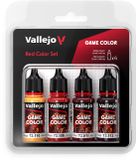Vallejo Hobbyverf Acrylverf - 72377 Game Color - Red Color Set - Acryl Set Verf set - 4x 18 ml