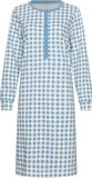 Pastunette - Nachthemd - Blue Cottage - Katoen - Badstof - Blauw/Wit - Geruit - Maat 36