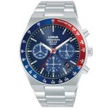 LORUS Analoog kwartshorloge voor heren, met roestvrijstalen armband RZ521AX9, zilver