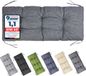 Garronda Coussin de banc 120x50 cm – 10 cm d'épaisseur – hydrofuge et résistant aux UV – avec sangles – gris