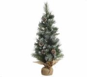 Everlands Mini Kunstkerstboom frosted 75cm met deco & jute
