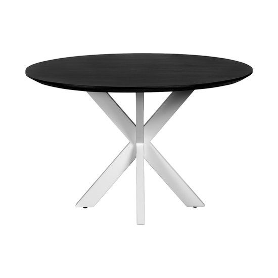 QUVIO Eettafel Sofia - Rond - ø120 cm - Zwart