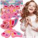 Sun Baby Set de bijoux créative pour Enfants 3+, perles, breloques, charms, 2 cordons, papillon se transforme en un sac à main élégant avec anse