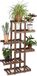 Merkloos Relaxdays Plantenrek van hout - 5 etages - plantentrap 5 planken - bloemen rek chocoladebruin