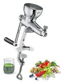 KÜCHENPROFI SOLIDO Bessensapcentrifuge 18/10 roestvrij staal BPA vrij extra fijne zeef insert modder borstel verstelbare pomace uitlaat tafelklem fruit groente kruid