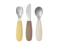 Scandi Living Ensemble de couverts en silicone Dine 3 pièces Taupe