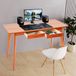Corvance B.V. Bureau – Table d'ordinateur – Table de travail – Table d'étude – Espace de télétravail – Couleur Noyer – 120x55 cm – 2 Tiroirs – Bois de Hêtre Massif – Tiroirs Silencieux