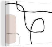 OneMillionCanvasses Canvas Schilderij - Pastel Minimalisme - 40x30cm