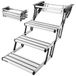 VEVOR Marchepieds pour camping-car, 3 marches, capacité de charge de 200 kg, marchepied rétractable manuellement pour camping-car, marchepieds télescopiques pliables en alliage d'aluminium pour camping-car, marchepieds antidérapants en acier pour monter et descendre du camping-car, caravane de voyage