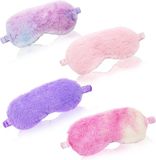Merkloos / Sans marque Wan GmbH Pluche Slaapmaskers - Oogmaskers - Ontspannen Slapen - Zacht Ademend Materiaal - 4 Stuks - Multicolor