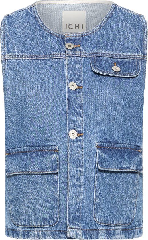 Ichi IHPAMILA WA Dames Gilet - Medium blue