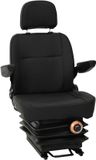 vidaXL Tractorzadel met ophangingsysteem Zwart 56 x 57 x 87 cm Staal en PVC