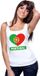Bellatio Decorations Shoppartners Bv Portugal singlet shirt/ tanktop met Portugese vlag in hart wit dames S