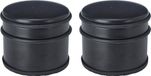 H&S Collection Deurstopper - 2x - rond - RVS - mat zwart - 9 x 9 x 7.5 cm - 1 kilo gewicht