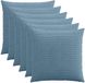 vidaXL - Kussensloop - 6 stuks - HEERLEN - Blauw - 80 x 80 cm - corduroy