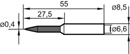 Ersa Soldeerpunt Potloodpunt, verlengd 0,4mm