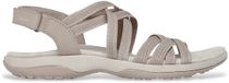 Skechers Reggae Slim Summer Getaway taupe plateau sandalen voor dames