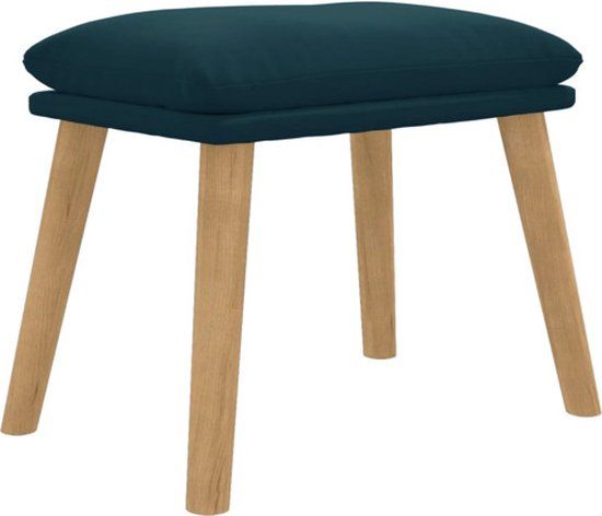 vidaXL Voetenbank 45x29,5x35 cm fluweel blauw