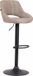 Outdoor Barkruk Miza Grijs/Zwart - Stof - 60-81cm zithoogte - Ergonomische barstoelen - In hoogte verstelbaar - Set van 1 - Met rugleuning