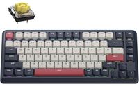 Keychron J1 QMK Sans fil Mécanique Clavier, 2.4 GHz et Bluetooth - Bleu foncé / Rétroéclairage RVB (switches interchangeables) / Forme banane