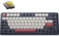 Keychron J1 QMK Sans fil Mécanique Clavier, 2.4 GHz et Bluetooth - Bleu foncé / Rétroéclairage RVB (switches interchangeables) / Forme banane