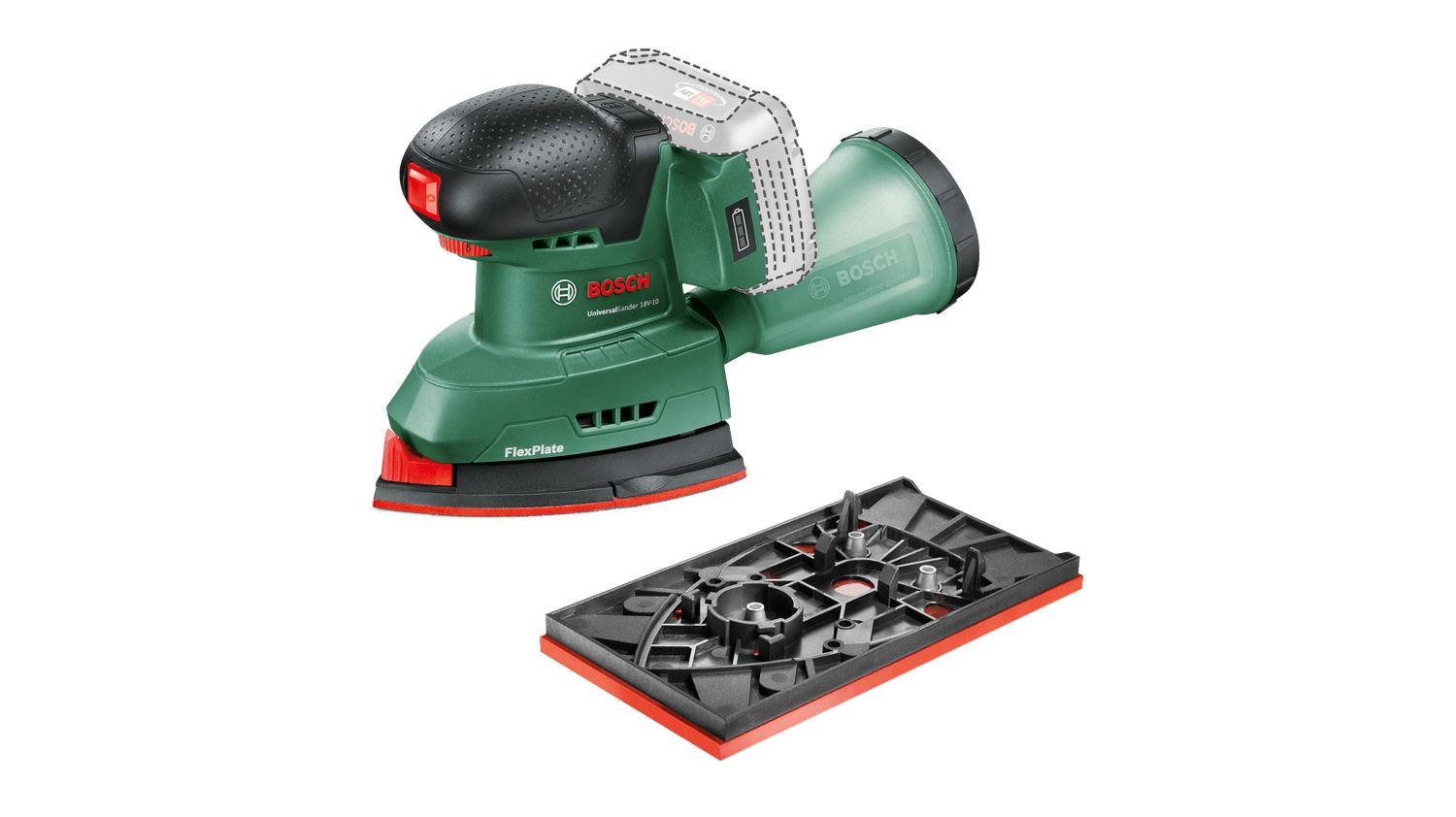 Bosch UniversalSander 18V-10 Accu Multischuurmachine - Zonder Accu en Lader