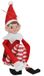 Gerimport Elf kerst knuffel - 33 cm - pluche - rood