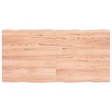 vidaXL Tafelblad natuurlijke rand 120x60x(2-4)cm eikenhout lichtbruin