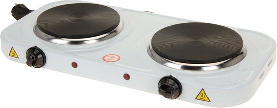 Excellent Electrics Elektrische kookplaat 2x1000W - Wit