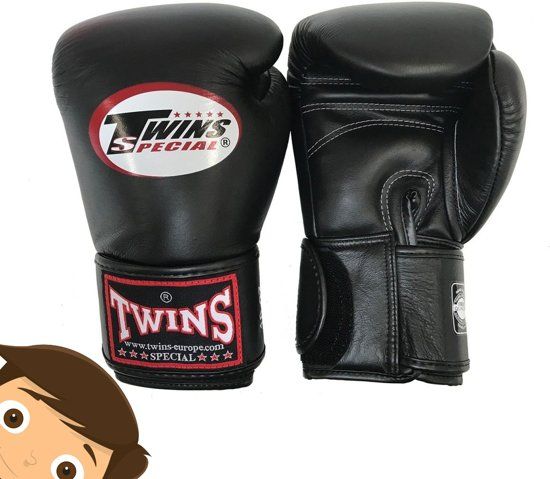 Twins Bokshandschoen BG-N Zwart-14 oz