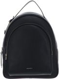 Coccinelle Leren Rugzak Malory Backpack Grained Leather Noir Zwart