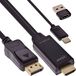 InLine 17162I HDMI naar DisplayPort converterkabel, actieve adapterkabel met USB-stroom, UHD 4K 60Hz, 2 m, Zwart
