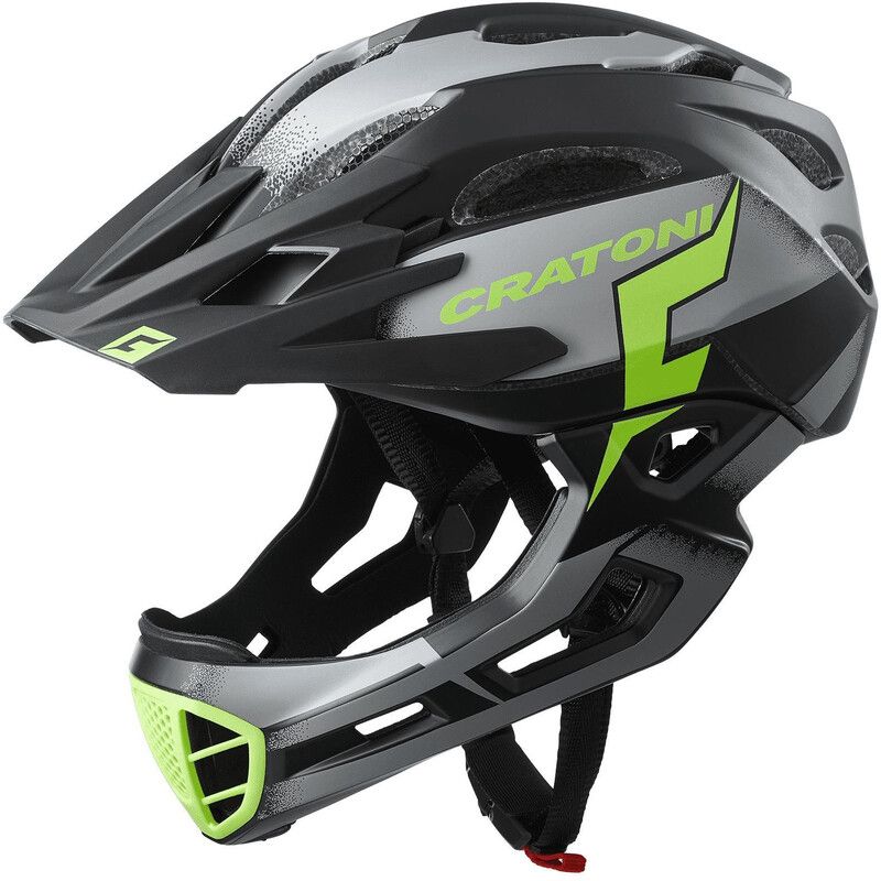 Cratoni C-Maniac Pro MTB Helm - black/lime matt - S-M