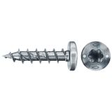 fischer 200 x spaanplaatschroef Power-Fast II 4,0x15, Pan Head met binnenster TX volledige schroefdraad galvanisch verzinkt, blauw gepassiveerd