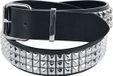 Black Premium by EMP Zwarte drie-rijige studded riem - Unisex - 115 cm