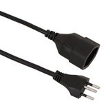 Value Verlengkabel T12/T13, CH Stroomkabel, Zwart, 3 m