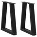 VidaXL Salontafelpoten 2 stuks V-vormig 28x(42-43,3) cm staal zwart