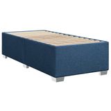 vidaXL Boxspringbed met matras, blauw, 200x200 cm, gestoffeerd
