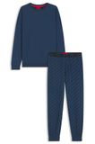 HUGO Pyjama long 'ELION' bleu marine / enziaan