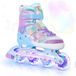 Patin à roulettes réglable pour filles avec roues lumineuses