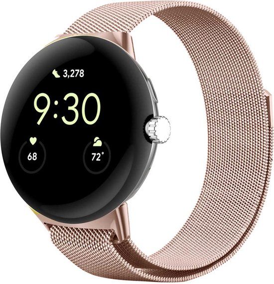 iMoshion Milanees Bandje voor Google Pixel Watch / Watch 2 - Rosé Goud - RVS - One Size