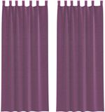 vidaXL Gordijnen met lussen 2 st 140x260 cm paars