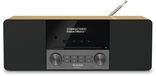 TechniSat DIGITRADIO 3 Personal Radio - DAB+, FM, Bluetooth, USB, AUX, OLED Display - Black, Grey, Wood