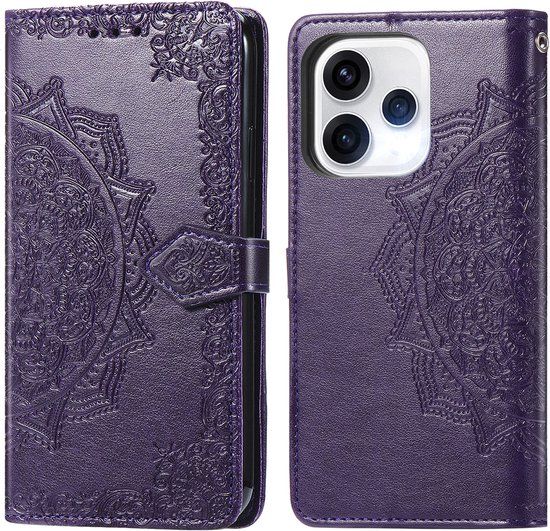 imoshion Hoesje - Geschikt voor Oppo Reno15 (5G) - Mandala Bookcase - Paars