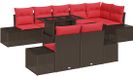 vidaXL Tuinbank Set Bruin en Rood