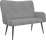 vidaXL 2-Zits Sofa Lichtgrijs 115 x 61 x 87 cm fluweel