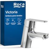 Roca A5A3125C00 Chrome V2 Deck Mount Wastafelmengkraan met intrekbare