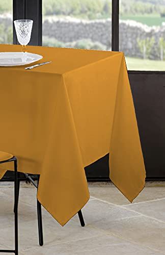 Lovely Casa Tafelkleed Nelson 145 x 300 cm Curry Polyester Rechthoekig Wasbaar